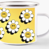 a mug with flowers on it